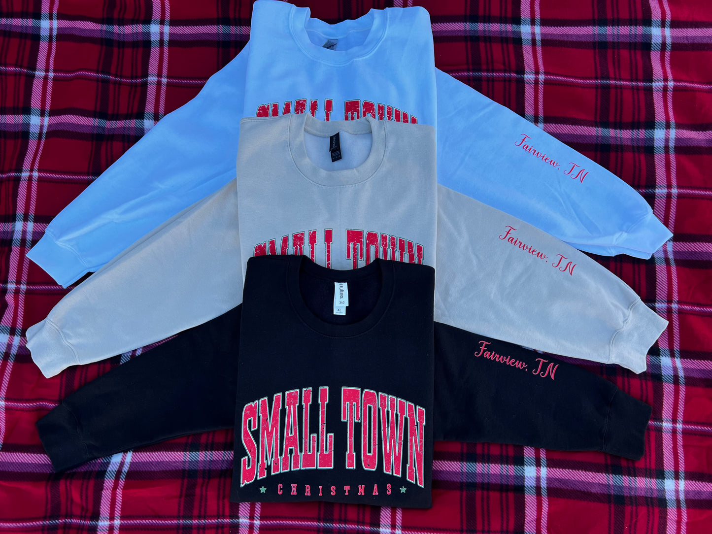 Small Town Christmas Crewneck Sweatshirt Unisex